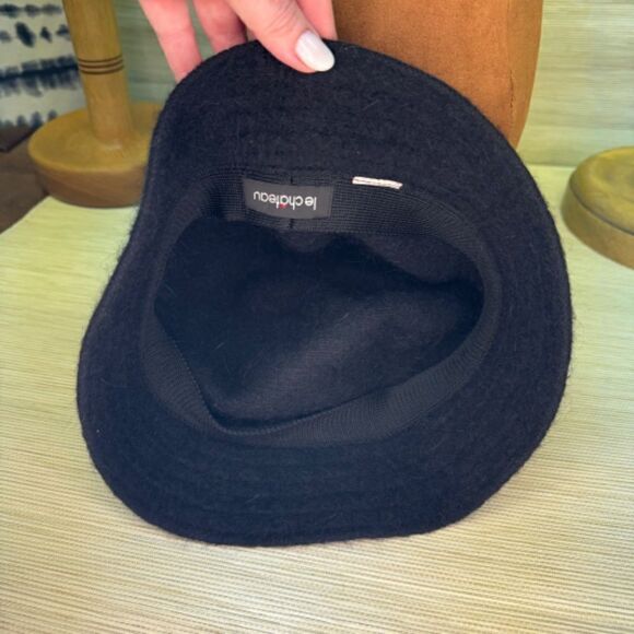 Le Chateau black mohair bucket hat - Picture 6 of 6